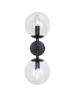 Light Prestige Dorado kinkiet 2 czarny Transp. 2xE14 czarny / transparentny