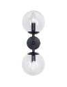 Light Prestige Dorado wall lamp 2 black Transp. 2xE14 black / transparent