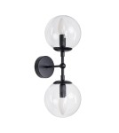 Wall lamps - Light Prestige Dorado wall lamp 2 black Transp. 2xE14 black / transparent - product 2