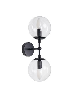Light Prestige Dorado kinkiet 2 czarny Transp. 2xE14 czarny / transparentny - produkt 2