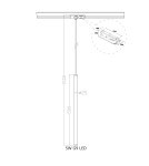 Lamps for 1 phase busbars - Light Prestige Lungo 1 gold pendant for busbar 1F LP-894/1P GD 1F 1xG9 gold - product 3