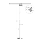 Lamps for 3-phase busbars - Light Prestige Lungo 1 gold pendant for busbar 3F LP-894/1P GD 3F 1xG9 gold - product 3