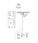 Lamps for 3-phase busbars - Light Prestige Lungo 1 gold pendant for busbar 3F LP-894/1P GD 3F 1xG9 gold - product 4