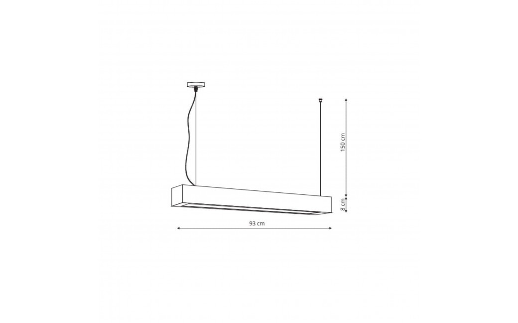 Light Prestige Ibros lampa wisząca czarna duża 24W 3000K IP20 LP-7001/1P 20 BK-93 24/3 1xLED czarny