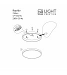 LED Plafonds - Light Prestige Rapido plafond large black LED black LP-433/1C L BK - product 4
