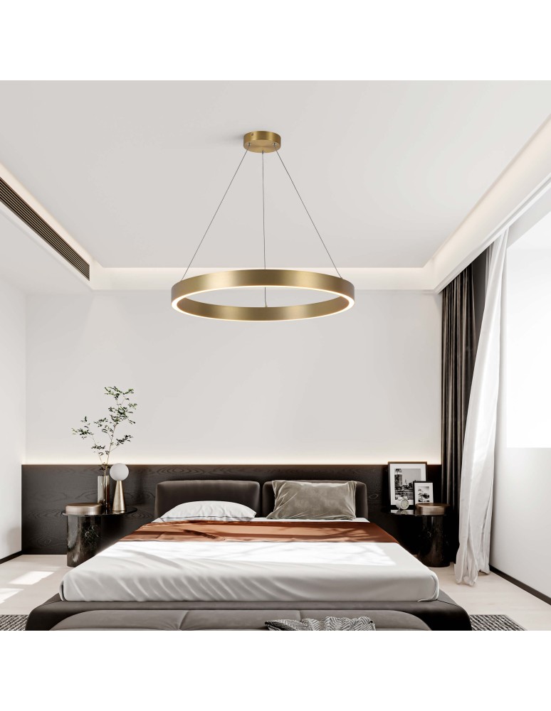 Pendant lamps circles - Light Prestige Midway small gold Triangle pendant lamp LP-033/1P S GD Triangle 1xLED Gold - product kolory-swiatla.pl 3