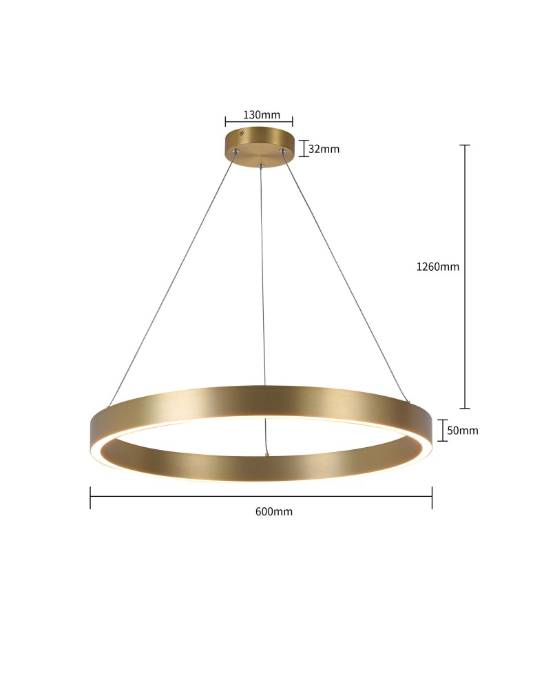 Pendant lamps circles - Light Prestige Midway small gold Triangle pendant lamp LP-033/1P S GD Triangle 1xLED Gold - product kolory-swiatla.pl 10