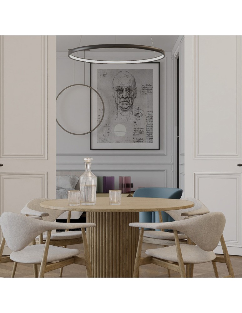 Pendant lamps circles - Light Prestige Midway small black Triangle pendant lamp LP-033/1P S BK Triangle 1xLED Black - product kolory-swiatla.pl 2