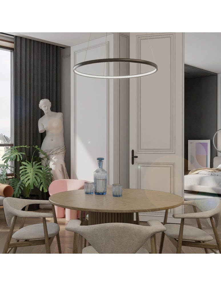 Pendant lamps circles - Light Prestige Midway small black Triangle pendant lamp LP-033/1P S BK Triangle 1xLED Black - product kolory-swiatla.pl 3