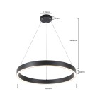 Pendant lamps circles - Light Prestige Midway small black Triangle pendant lamp LP-033/1P S BK Triangle 1xLED Black - product 11