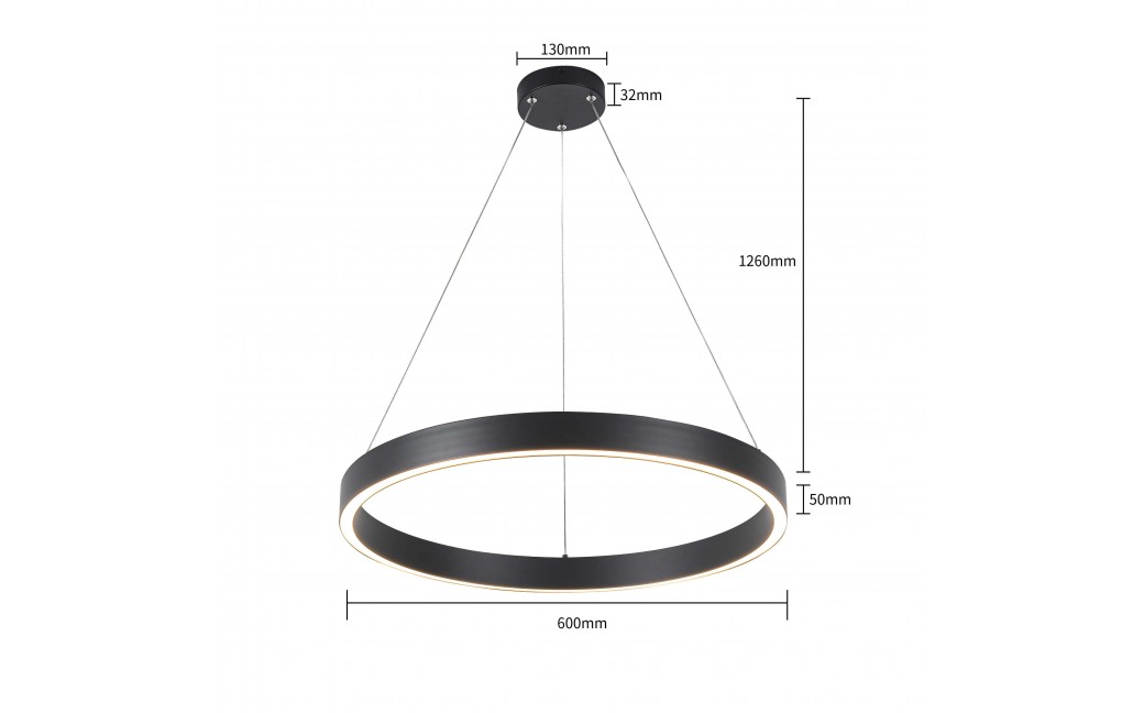 Light Prestige Midway lampa wisząca mała czarna Triangle LP-033/1P S BK Triangle 1xLED Czarny