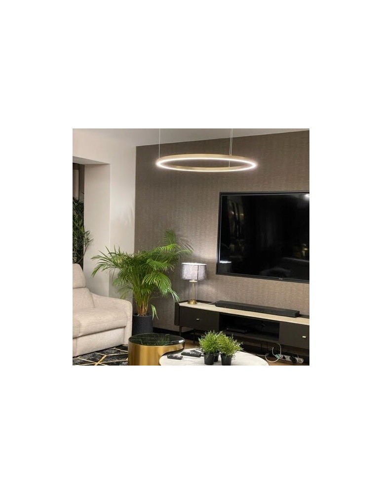 Pendant lamps circles - Light Prestige Midway LED pendant lamp 1x30W gold shiny LP-033/1P L GD Shiny. - product kolory-swiatla.pl 3