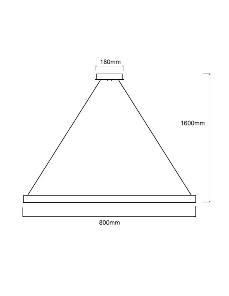 Pendant lamps circles - Light Prestige Midway LED pendant lamp 1x30W gold shiny LP-033/1P L GD Shiny. - product kolory-swiatla.pl 5