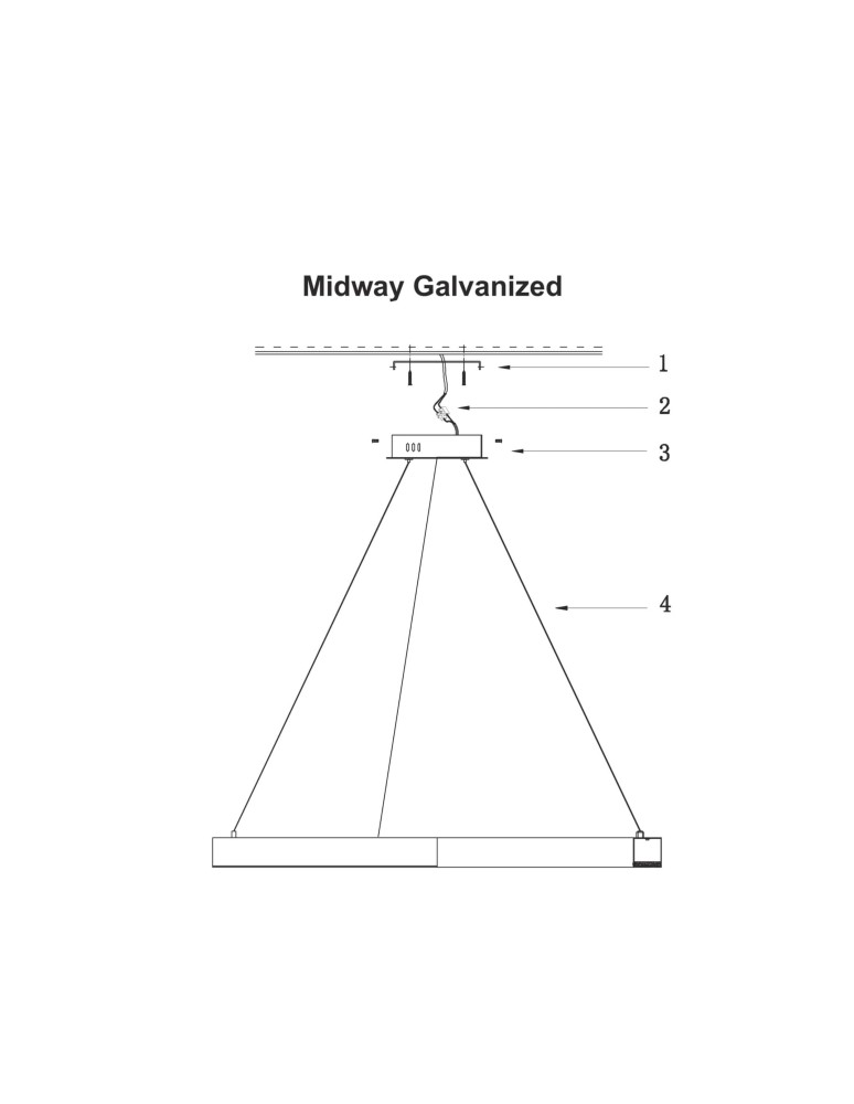 Pendant lamps circles - Light Prestige Midway LED pendant lamp 1x30W gold shiny LP-033/1P L GD Shiny. - product kolory-swiatla.pl 6