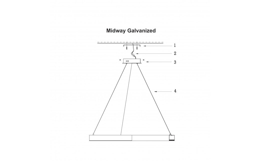 Light Prestige Midway Lampa wisząca LED 1x30W złoty błyszczący LP-033/1P L GD Shiny