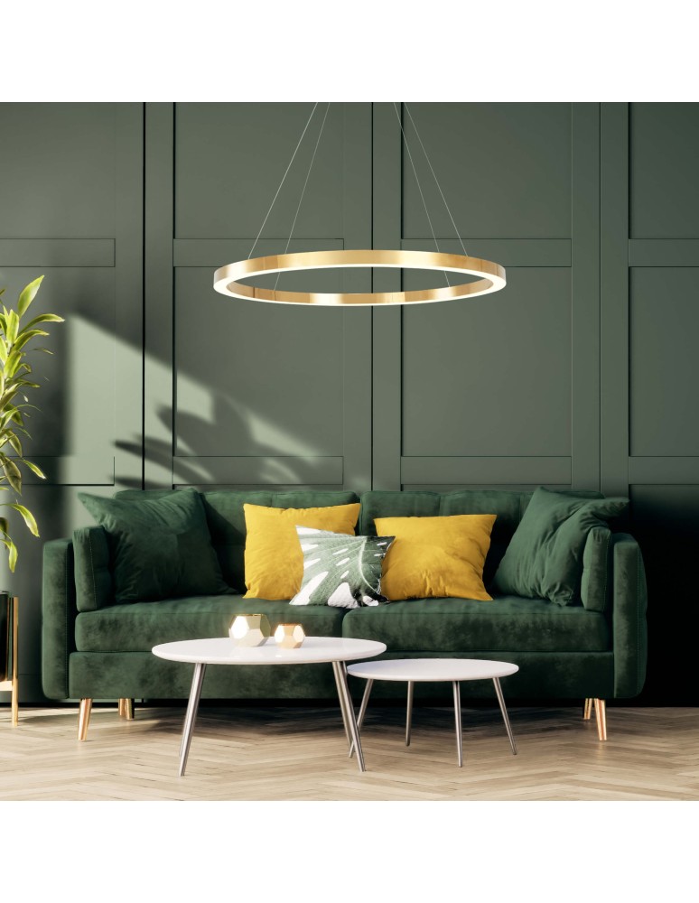 Pendant lamps circles - Light Prestige Midway LED pendant lamp 1x65W gold shiny LP-033/1P XL GD Shiny - product kolory-swiatla.pl 2