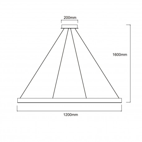 Light Prestige Midway Lampa wisząca LED 1x65W złoty błyszczący LP-033/1P XL GD Shiny