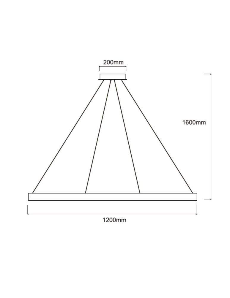 Pendant lamps circles - Light Prestige Midway LED pendant lamp 1x65W gold shiny LP-033/1P XL GD Shiny - product kolory-swiatla.pl 5