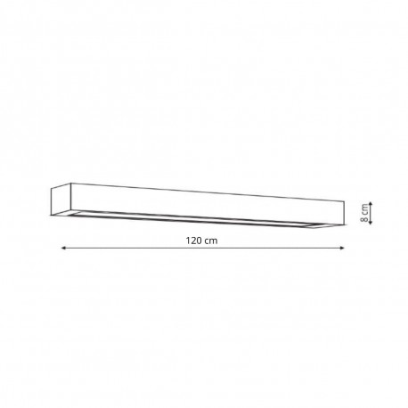 Light Prestige Ibros kinkiet biały XL z IP44 3000K GS-LWA-18W 3000K WH 1xLED biały