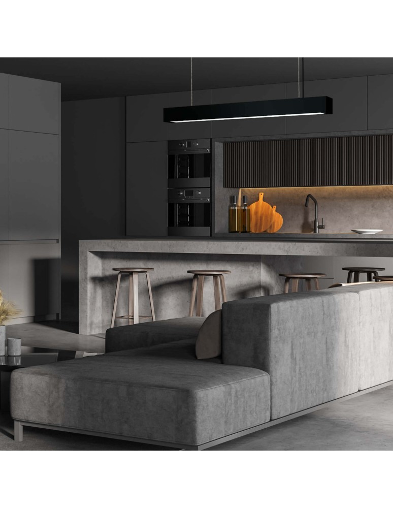 LED pendant lamps - Light Prestige Ibros pendant lamp black large 24W 4000K IP20 LP-7001/1P 20 BK-93 24/4 1xLED black - product kolory-swiatla.pl 2