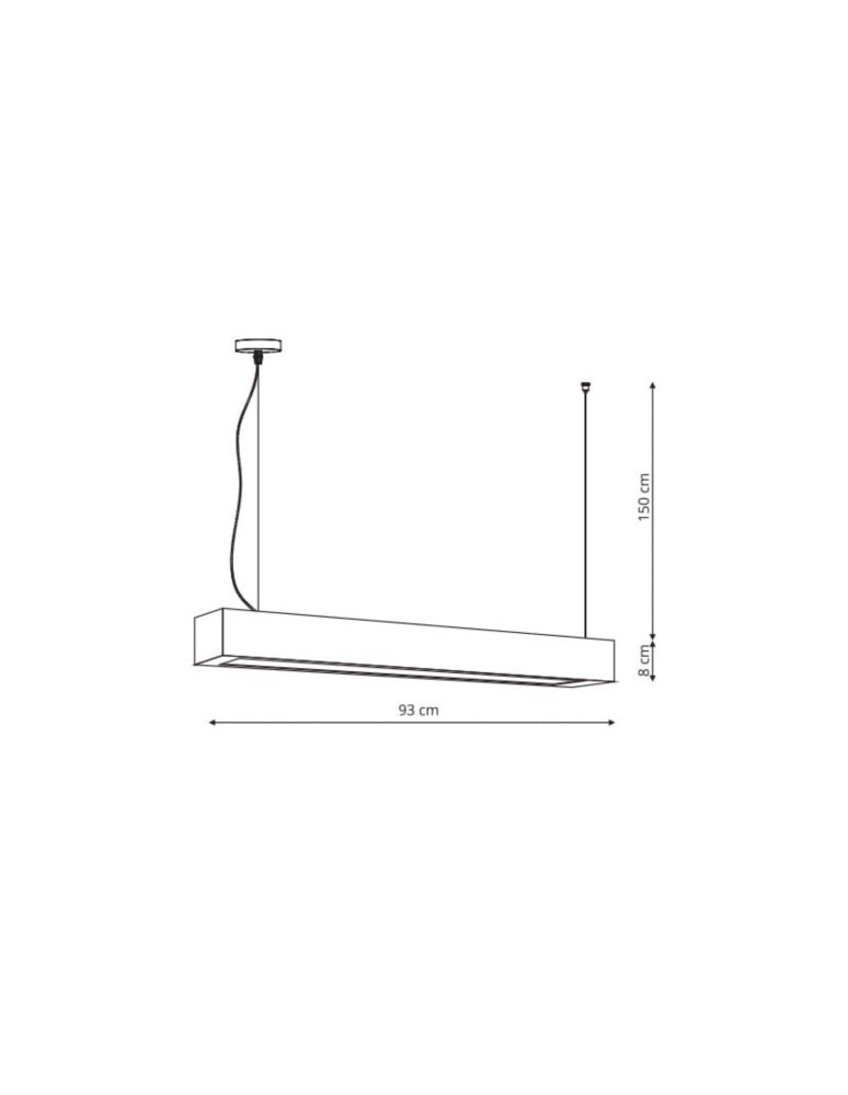 LED pendant lamps - Light Prestige Ibros pendant lamp black large 24W 4000K IP20 LP-7001/1P 20 BK-93 24/4 1xLED black - product kolory-swiatla.pl 3