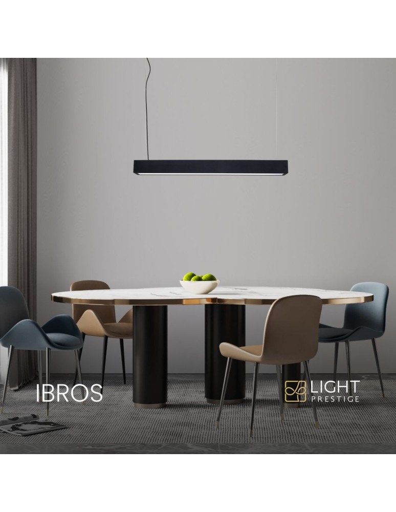 LED pendant lamps - Light Prestige Ibros medium black 18W 4000K IP20 pendant lamp LP-7001/1P 20 BK-63 18/4 1xLED black - product kolory-swiatla.pl 2