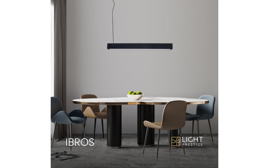 Light Prestige Ibros lampa wisząca czarna średnia 18W 4000K IP20 LP-7001/1P 20 BK-63 18/4 1xLED czarny