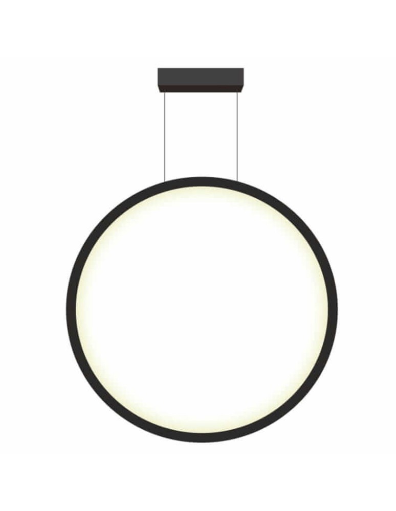 Pendant lamps circles - Light Prestige Mirror pendant lamp large black IP44 LP-999/1P L BK 1xLED black - product kolory-swiatla.pl 2