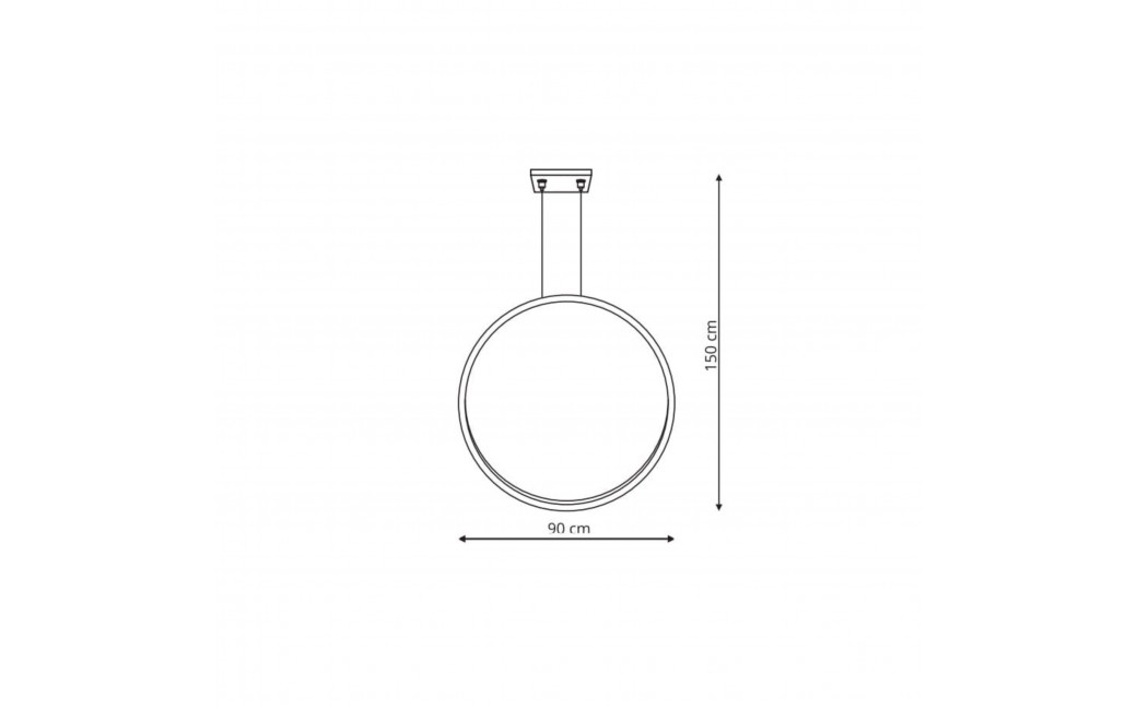 Light Prestige Mirror lampa wisząca duża czarna IP44 LP-999/1P L BK 1xLED czarny