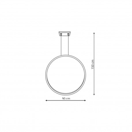 Light Prestige Mirror wisząca duża złota 1xLED IP44 złoty LP-999/1P L GD