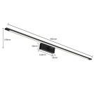 Bathroom wall lamps - Light Prestige Isla black wall lamp XXL with IP44 LED black GS-LWB-32W BK - product 9