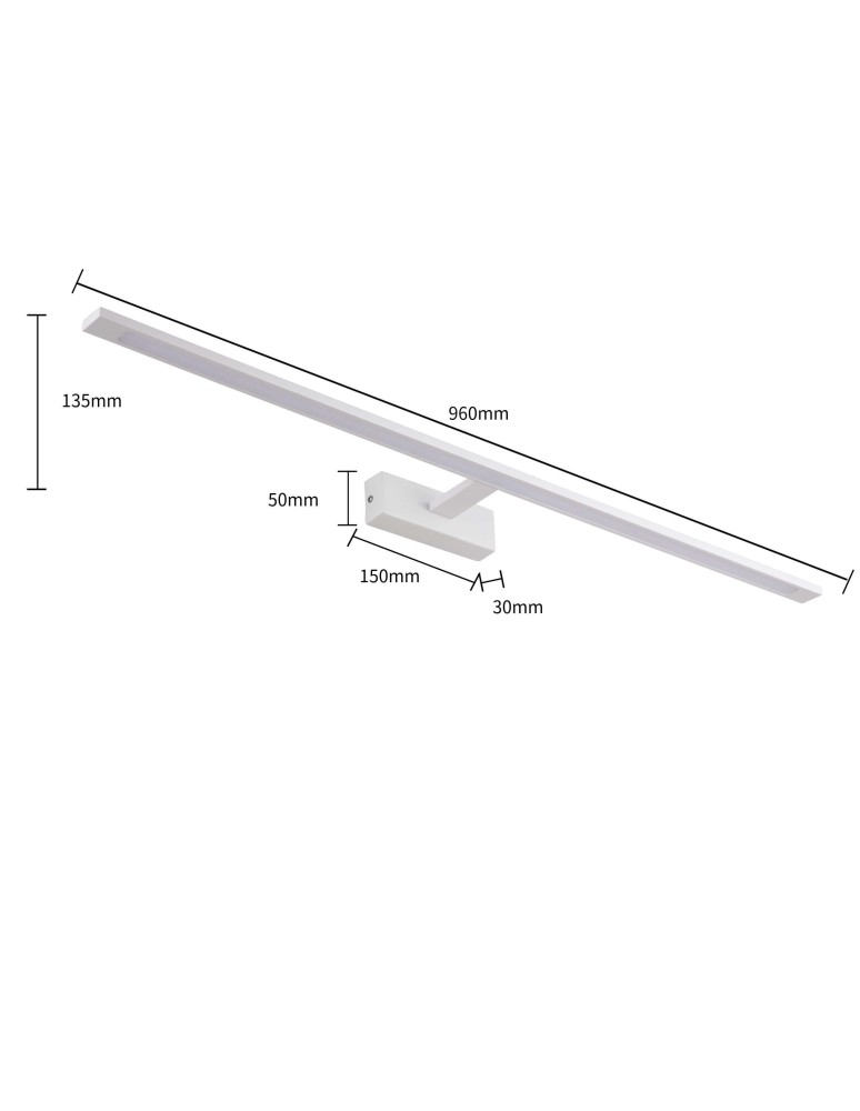 Bathroom wall lamps - Light Prestige Wall lamp Isla XXL 4000K 1xLED white IP44 GS-LWB-32W WH - product kolory-swiatla.pl 3