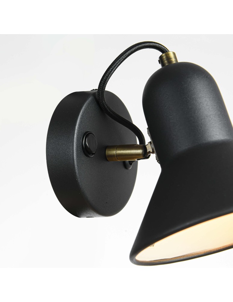 Loft wall lamps - industrial - Light Prestige Astama wall lamp black E27 black LP-1122/1W BK - product kolory-swiatla.pl 5