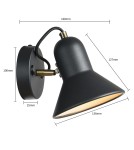 Loft wall lamps - industrial - Light Prestige Astama wall lamp black E27 black LP-1122/1W BK - product 12