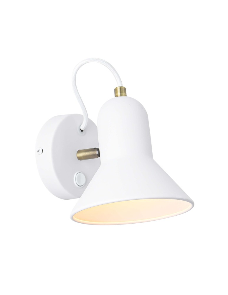 Loft wall lamps - industrial - Light Prestige Astama wall lamp white E27 white LP-1122/1W WH - product kolory-swiatla.pl 1