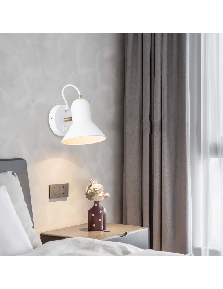 Loft wall lamps - industrial - Light Prestige Astama wall lamp white E27 white LP-1122/1W WH - product kolory-swiatla.pl 2