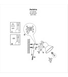 Loft wall lamps - industrial - Light Prestige Astama wall lamp white E27 white LP-1122/1W WH - product 11