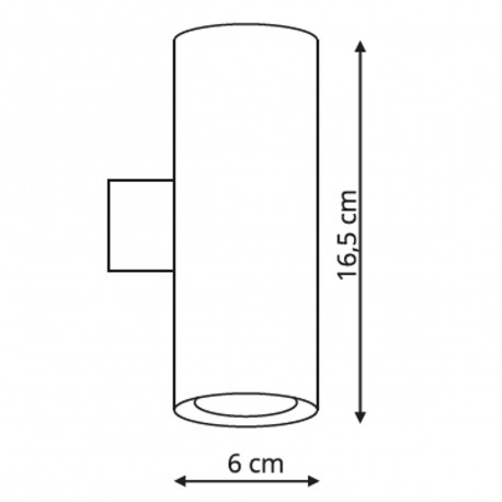 Light Prestige Torre kinkiet czarny GU10 czarny LP-108/1W BK