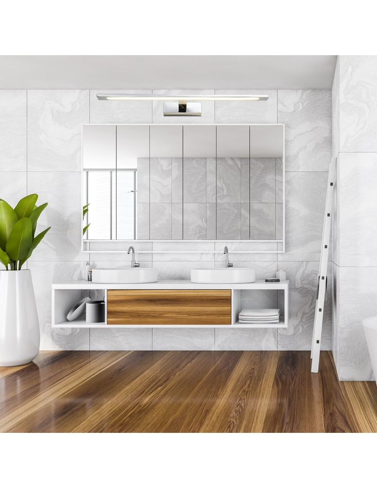 Bathroom wall lamps - Light Prestige Isla large chrome wall lamp with IP44 4000K LED chrome GS-LWB-20W CH - product kolory-swiatla.pl 3