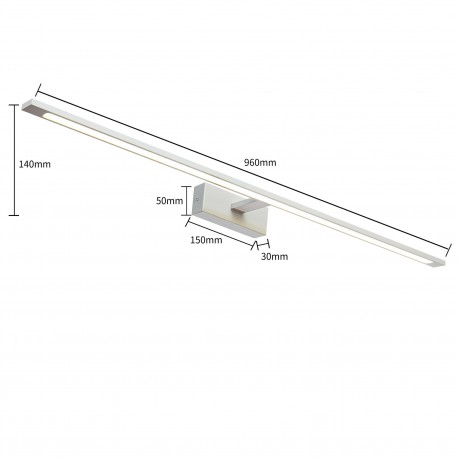 Light Prestige Kinkiet Isla XXL CCT 1xLED chrom IP44 GS-LWB-32W CH CCT