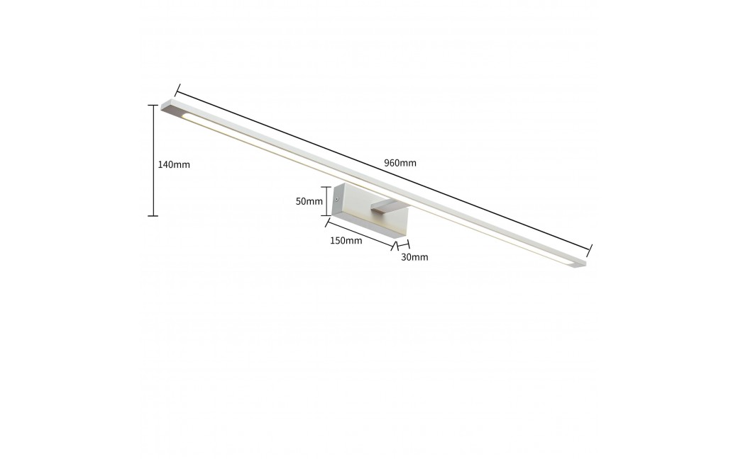 Light Prestige Kinkiet Isla XXL CCT 1xLED chrom IP44 GS-LWB-32W CH CCT