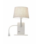Wall lamps - Light Prestige Dakota wall lamp with shelf white - left E27 white LP-2121/1W L WH - product 1