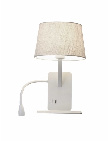 Light Prestige Dakota wall lamp with shelf white - left E27 white LP-2121/1W L WH