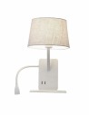Light Prestige Dakota wall lamp with shelf white - left E27 white LP-2121/1W L WH