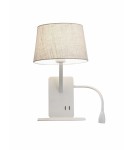 Wall lamps - Light Prestige Dakota wall lamp with shelf white - right E27 white LP-2121/1W R WH - product 1