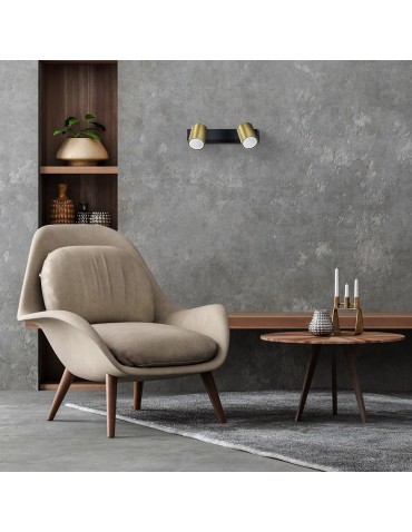 Light Prestige Snow 2 spot złoty LP-731/2W GD 2xGU10 czarny/złoty - produkt 2