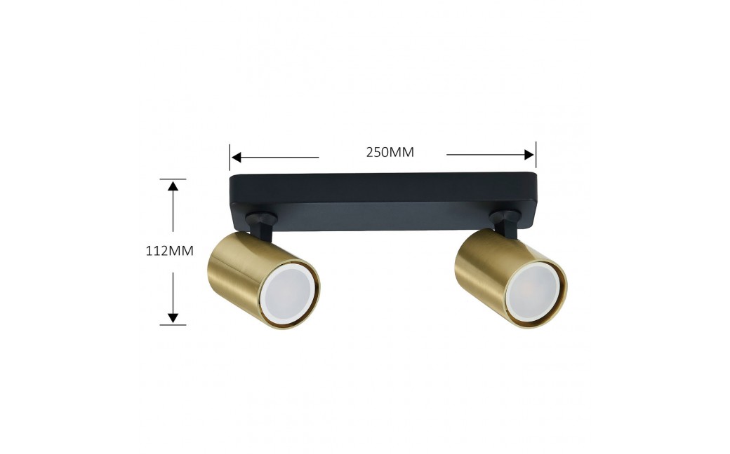 Light Prestige Snow 2 spot złoty LP-731/2W GD 2xGU10 czarny/złoty