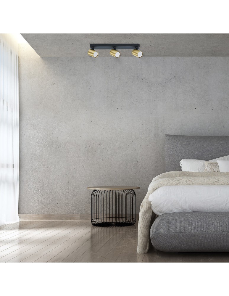 Spotlight ceiling lamps - Light Prestige Snow 3 spot gold LP-731/3W GD 3xGU10 black/gold - product kolory-swiatla.pl 4