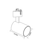 Lamps for 1 phase busbars - Light Prestige Snow spotlight 1F gold LP-731/1R GD 1xGU10 black/gold - product 4