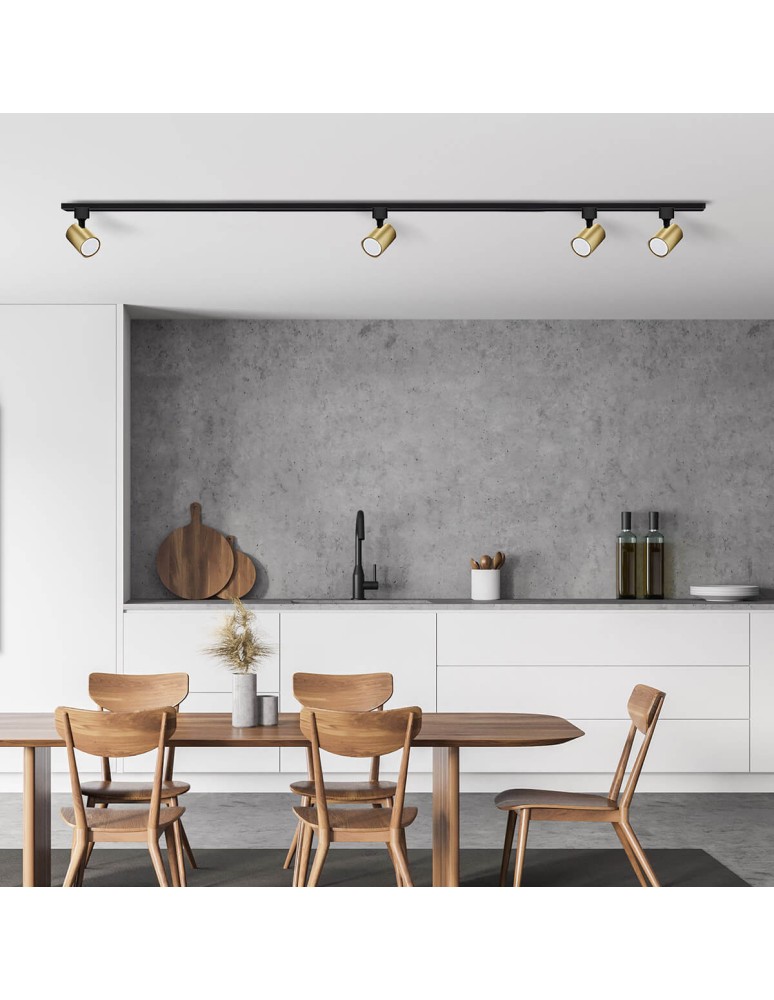 Ready-made rail kits - Light Prestige Snow SET 1F gold LP-737 GD SET 4xGU10 black/gold - product kolory-swiatla.pl 3